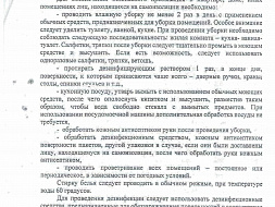 Рекомендации по проведению дезинфекционных мероприятий в жилых помещениях для лиц, находящихся в домашней изоляции. 